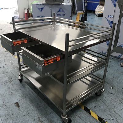 Κατασκευαστής Επιστημονική ή τροφική βιομηχανία Καροτσάκι από ανοξείδωτο χάλυβα για εύκολη ολισθησία