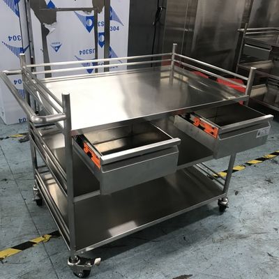Κατασκευαστής Επιστημονική ή τροφική βιομηχανία Καροτσάκι από ανοξείδωτο χάλυβα για εύκολη ολισθησία