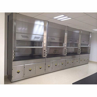 65dB πλήρης κουκούλα αλκαλικό ανθεκτικό 1200m3/H καπνών χάλυβα PP εργαστηρίων θορύβου